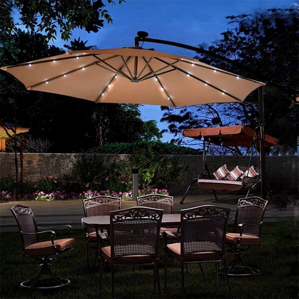 Sombrilla Para Exterior Banana + LED - Imagen 2